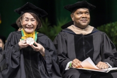 Kimmy Duong during the 2023 Spring Commencement at EagleBank Arena.  Photo by:  Ron Aira/Creative Services/George Mason University